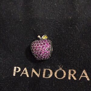 Pandora Purple and Yellow Apple Charm